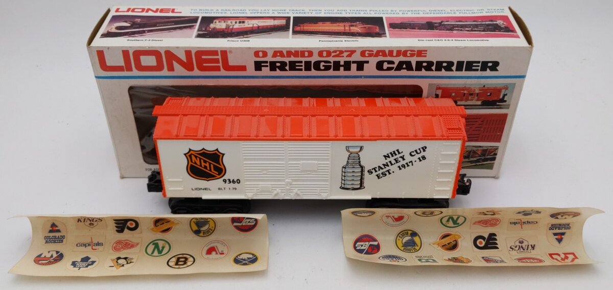 Lionel 6-9360 O Gauge National Hockey League Boxcar VG/Box
