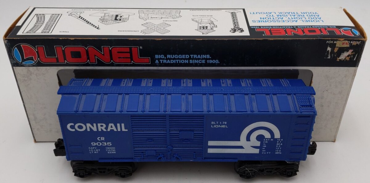 Lionel 6-9035 O Gauge Conrail Boxcar VG/Box