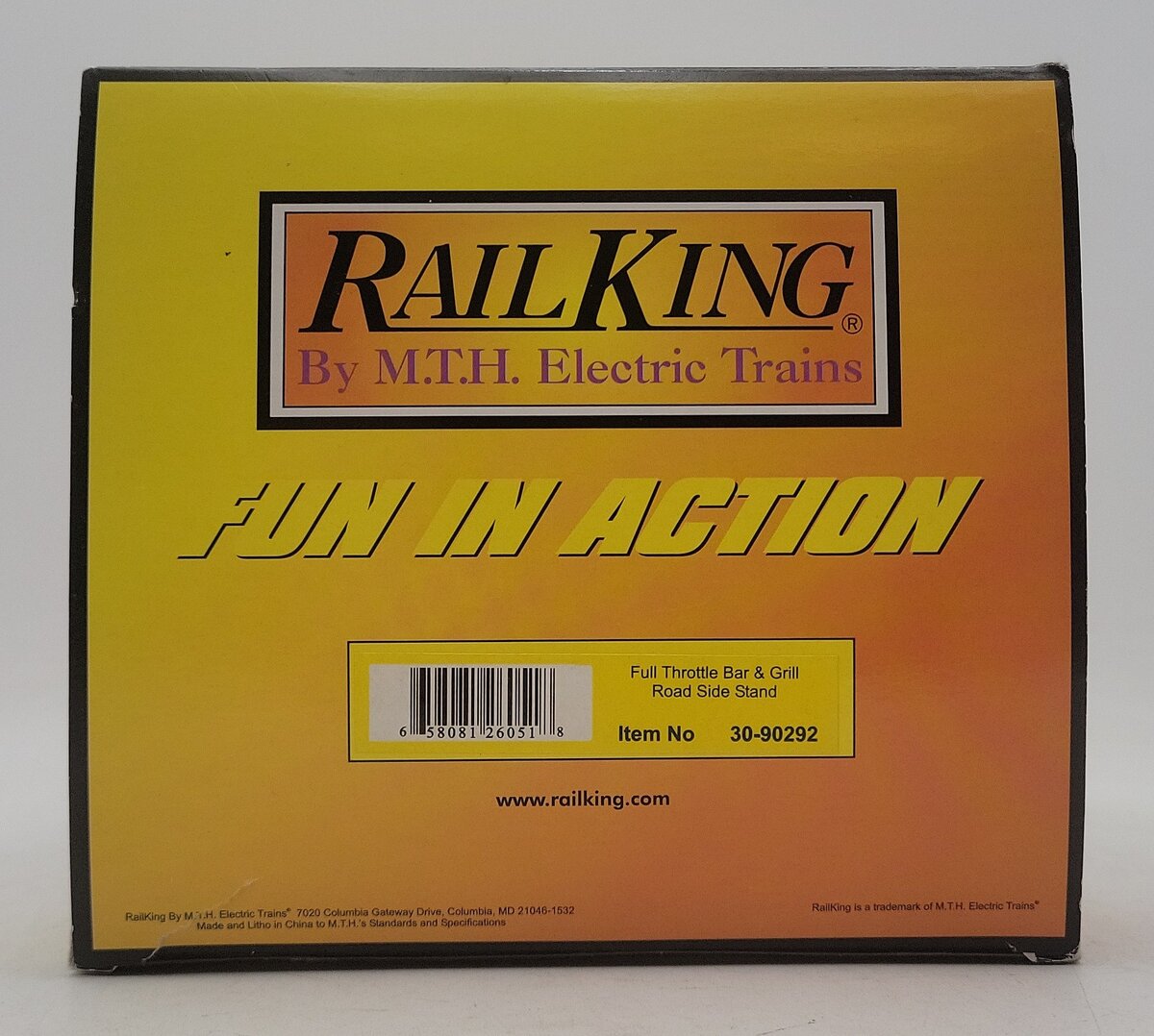 MTH 30-90292 O Gauge Full Throttle Bar & Grill Road Side Stand VG/Box