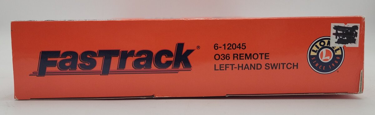 Lionel 6-12045 O36 Left Hand Remote-Control FasTrack Curved Switch Turnout EX/Box