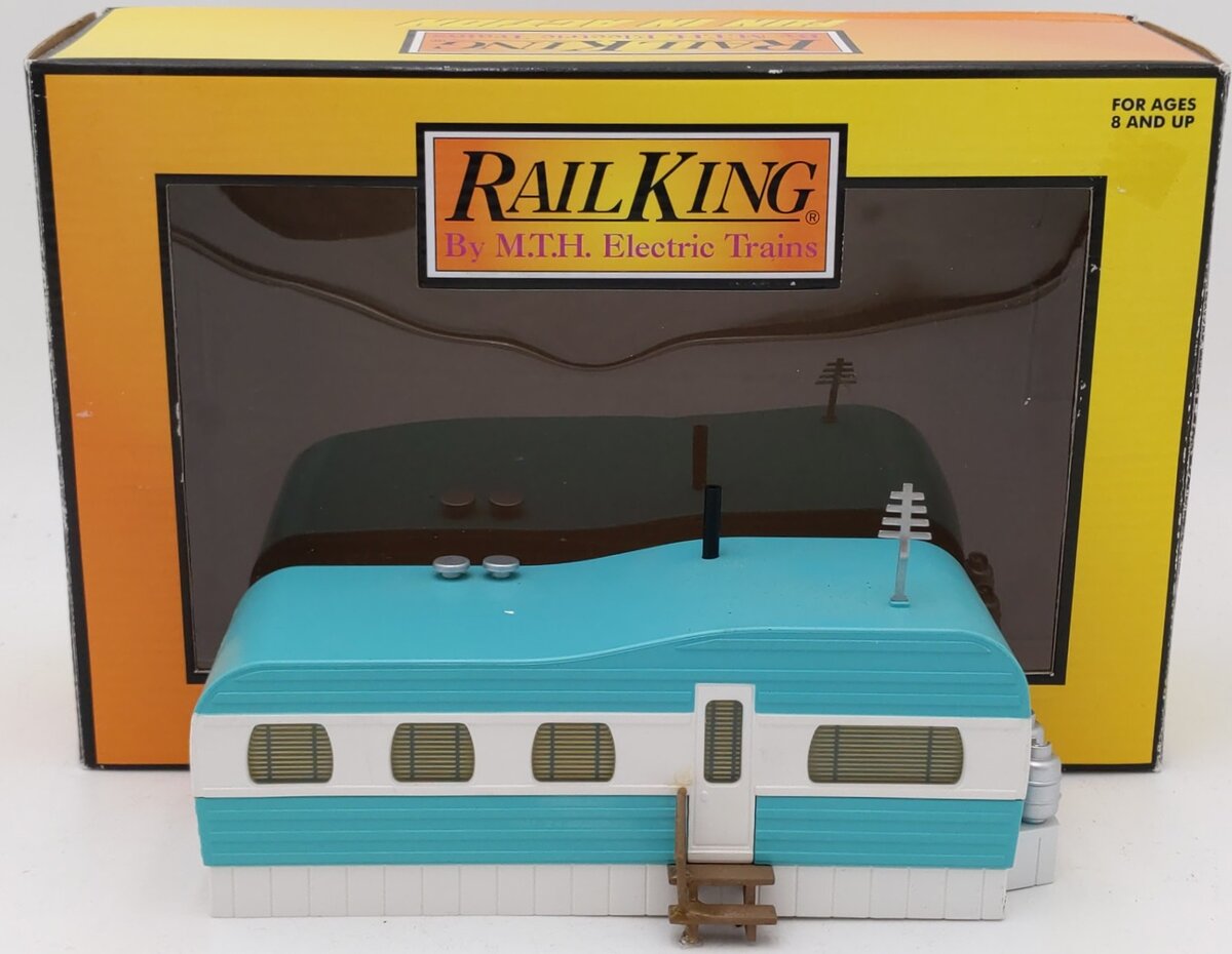 MTH 30-90108 O Gauge Turquoise & White Mobile Home EX/Box
