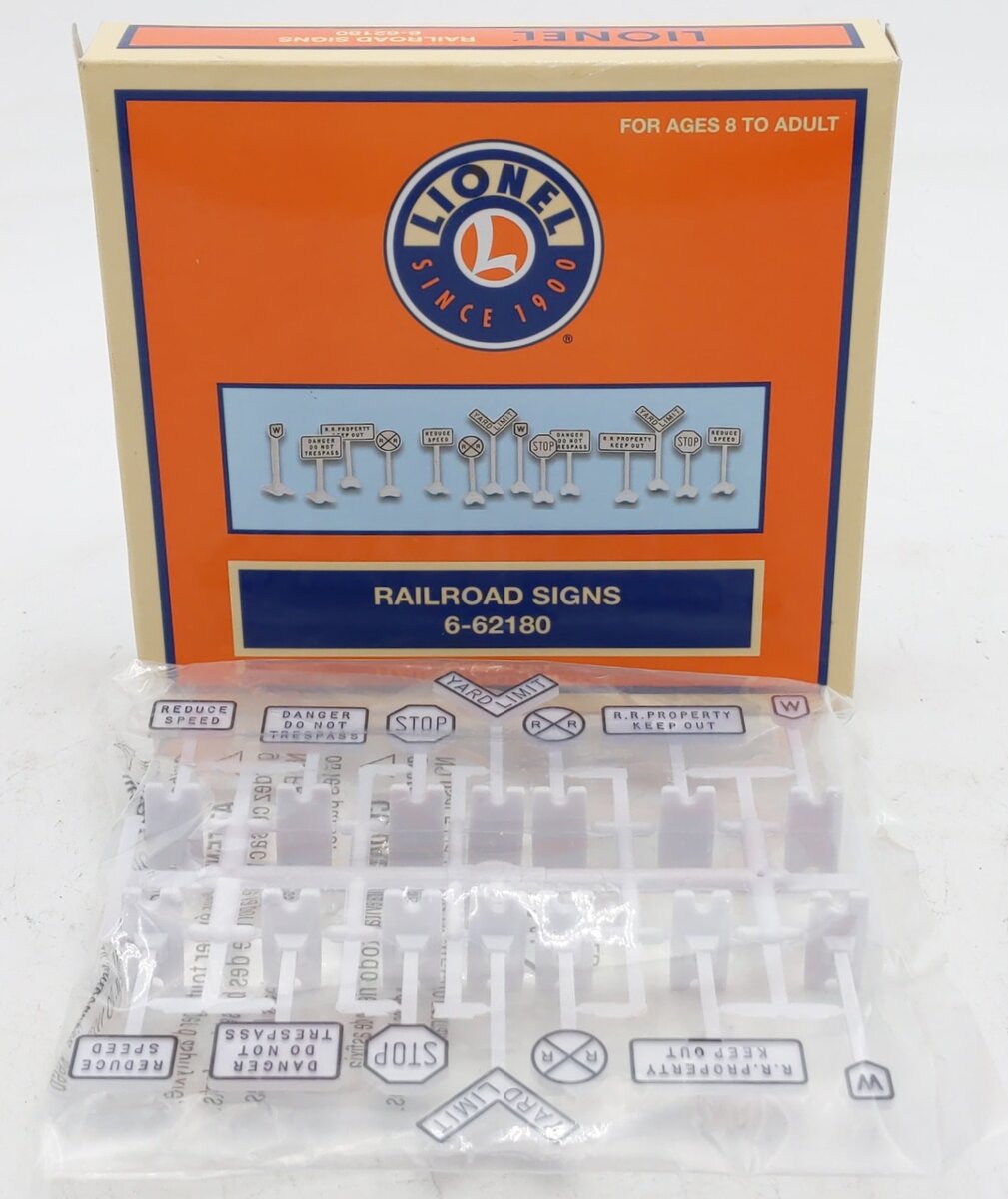 Lionel 6-62180 O and O-27 Road Signs (Set of 14) NIB