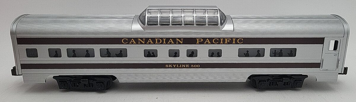 Williams O Gauge Canadian Pacific Aluminum Skyline 500 Vista Dome Car #2552 EX/Box