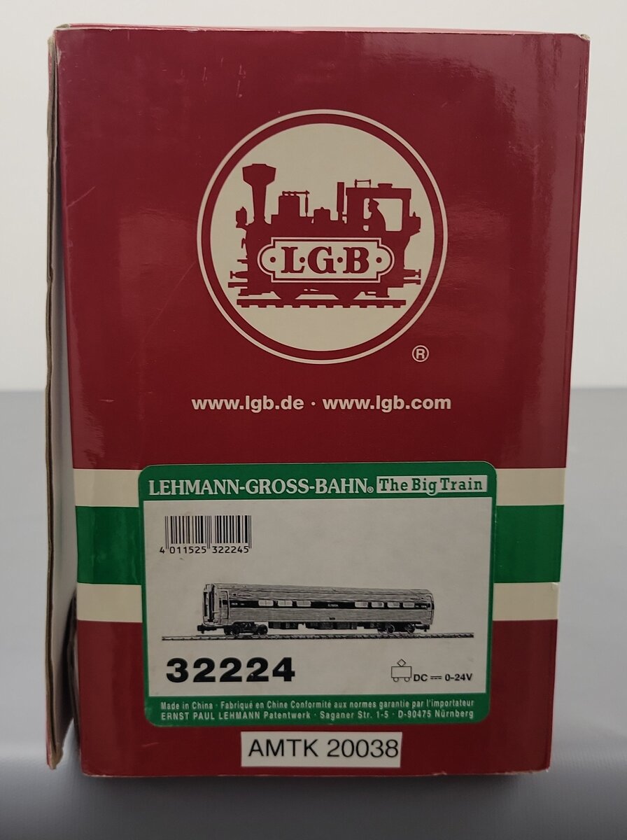 LGB 32224 G Amtrak Amfleet Phase IV Cafe Car #20038 EX/Box