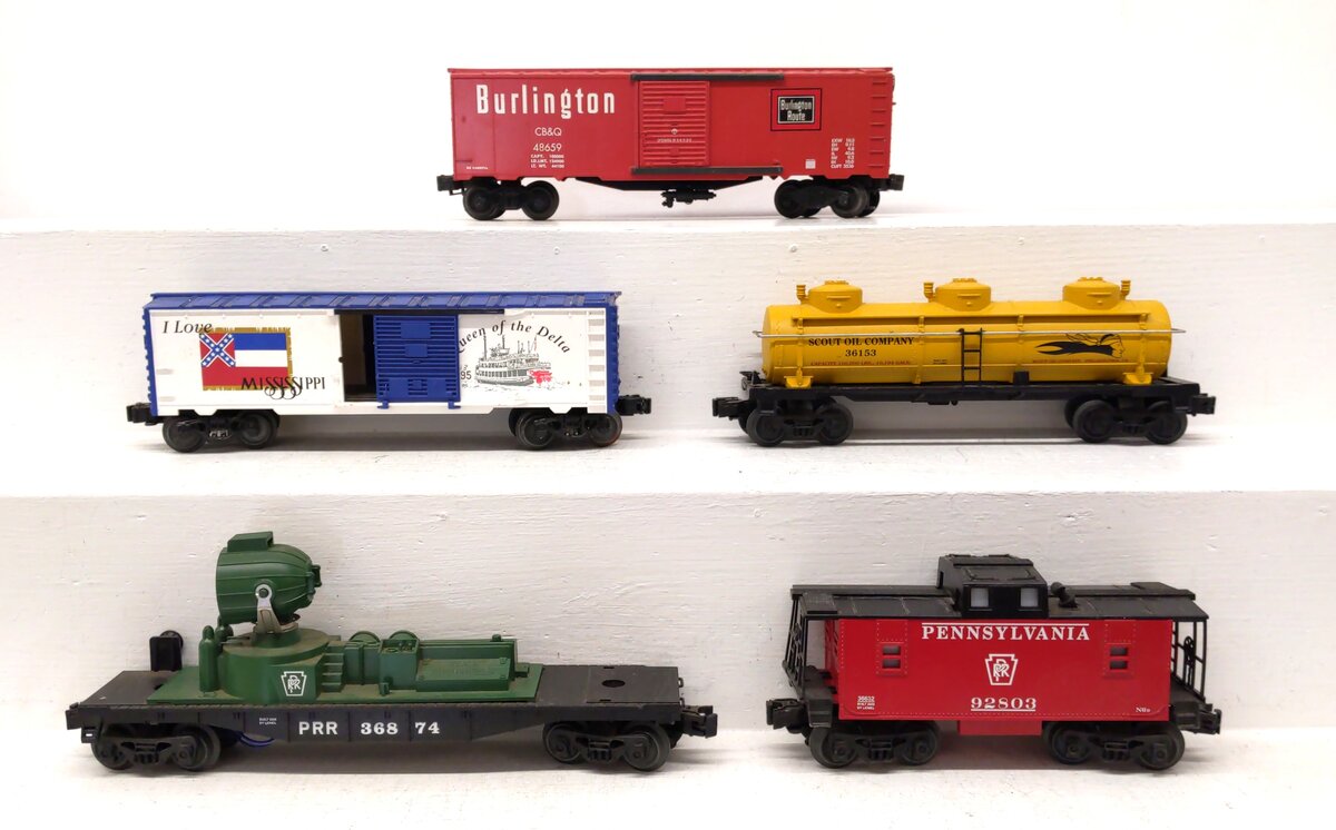 Lionel & Other O Gauge Assorted Freight Cars [5] VG
