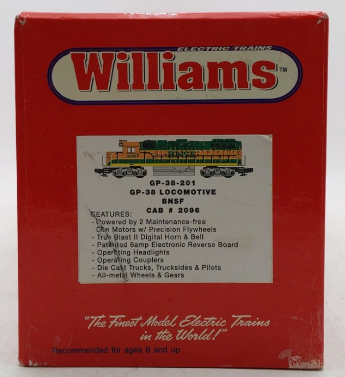 Williams GP-38-201 O Burlington Northern Santa Fe GP39 Diesel Locomotive #2096 EX/Box