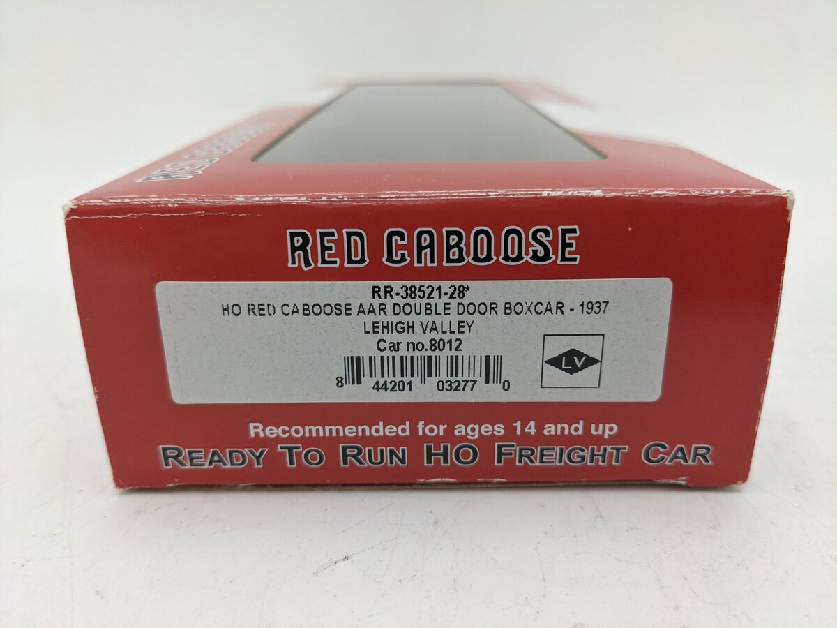 Red Caboose 38521-28 HO Scale Lehigh Valley #8012 Double Door Boxcar EX/Box