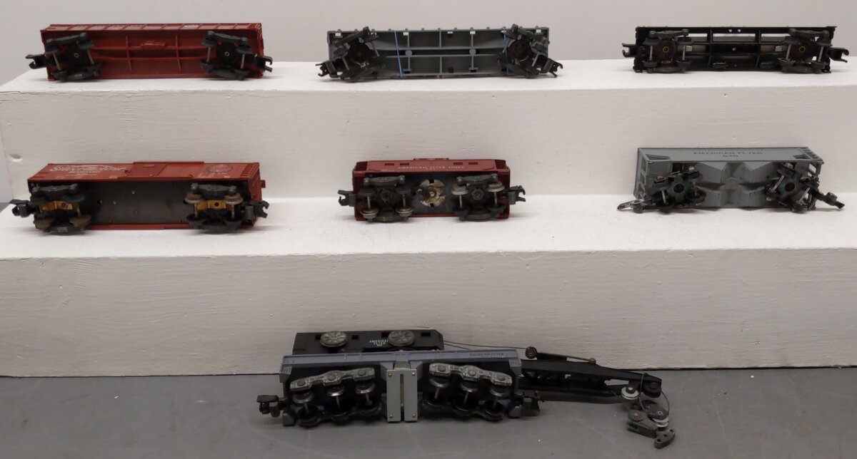 American Flyer S Gauge Vintage Freight Cars #24110,5016,640,930,970,944 [7] VG