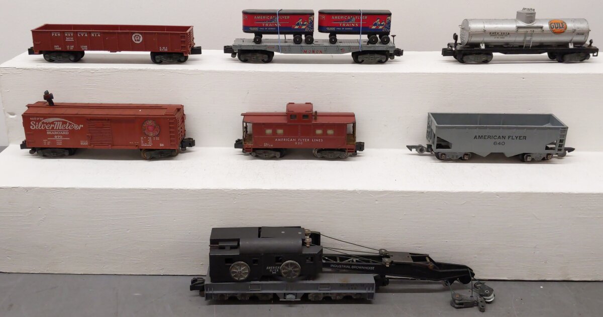 American Flyer S Gauge Vintage Freight Cars #24110,5016,640,930,970,944 [7] VG