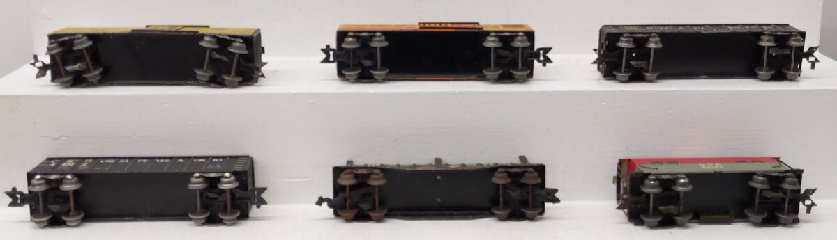 Marx O Gauge Vintage Freight Cars #20102,71499,44572,33773,35461,13549 [6] VG
