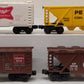 Lionel & KMT O Gauge Assorted Freight Cars: 9802, 19139, 9276, 23525 [4] VG