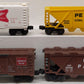 Lionel & KMT O Gauge Assorted Freight Cars: 9802, 19139, 9276, 23525 [4] VG