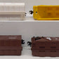Lionel & KMT O Gauge Assorted Freight Cars: 9802, 19139, 9276, 23525 [4] VG