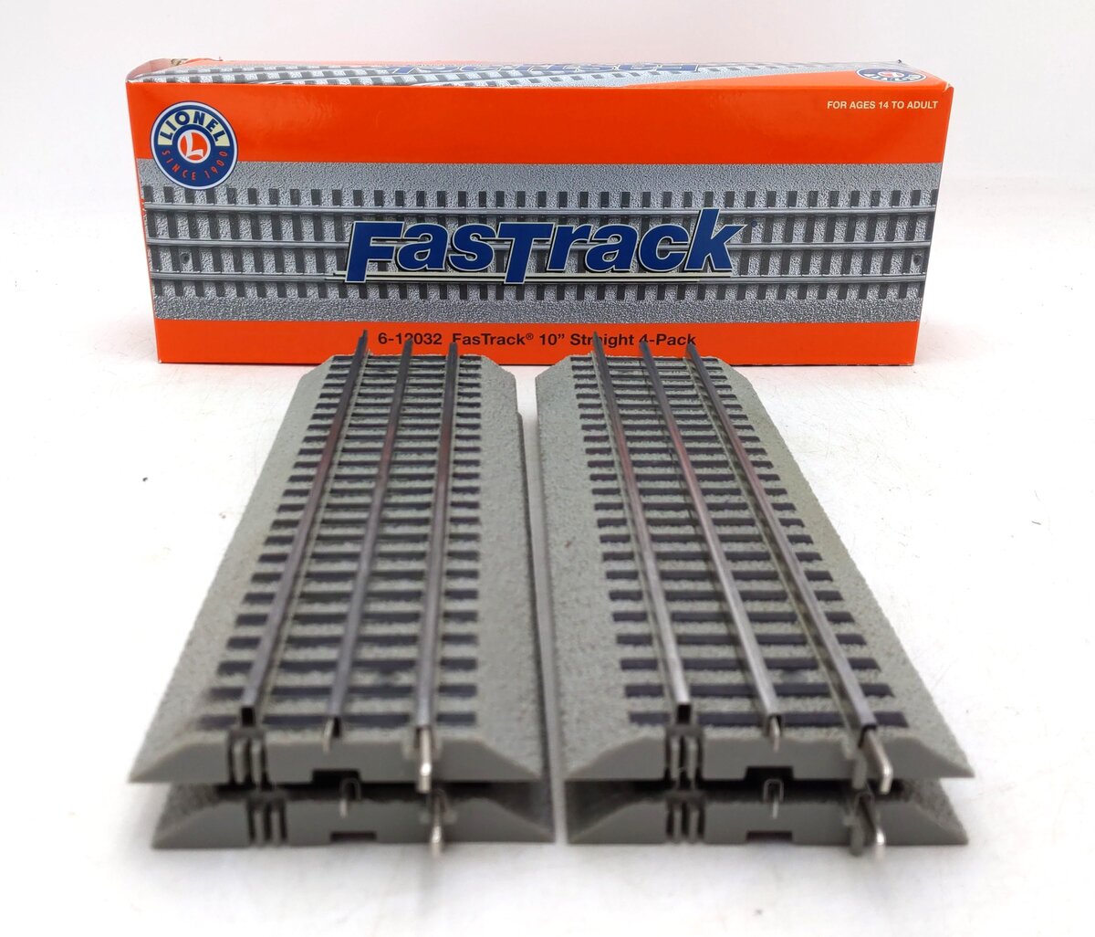 Lionel 6-12032 O Scale Straight FasTrack (Pack of 4) EX/Box