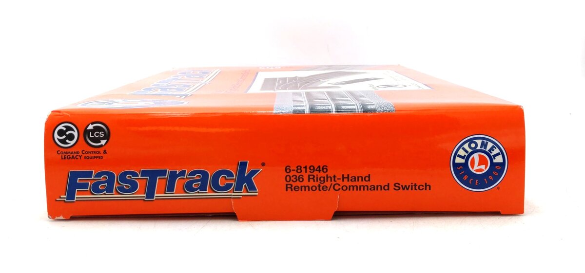 Lionel 6-81946 O-36 Remote Right Hand FasTrack Command Switch Turnout EX/Box