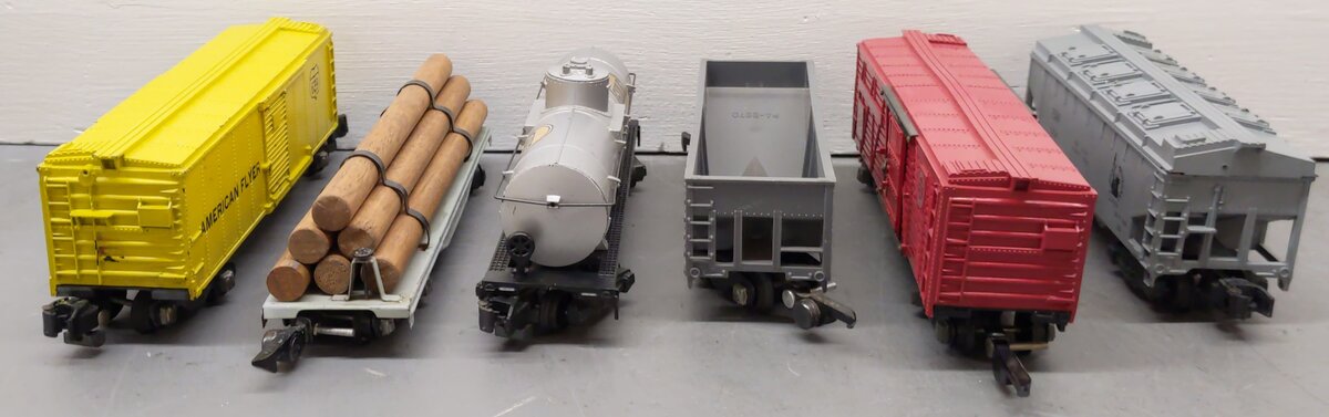 American Flyer S Gauge Vintage Freight Cars #605,640,629,639,925,924 [6] VG