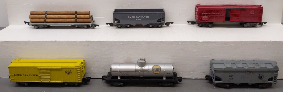 American Flyer S Gauge Vintage Freight Cars #605,640,629,639,925,924 [6] VG
