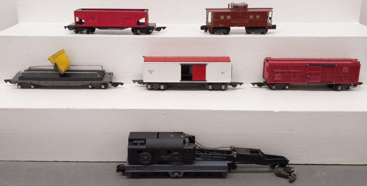 American Flyer S Vintage Custom Freight Cars #944,180,629,716,930,42597 [6] VG