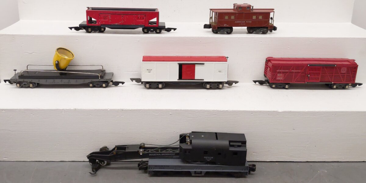 American Flyer S Vintage Custom Freight Cars #944,180,629,716,930,42597 [6] VG