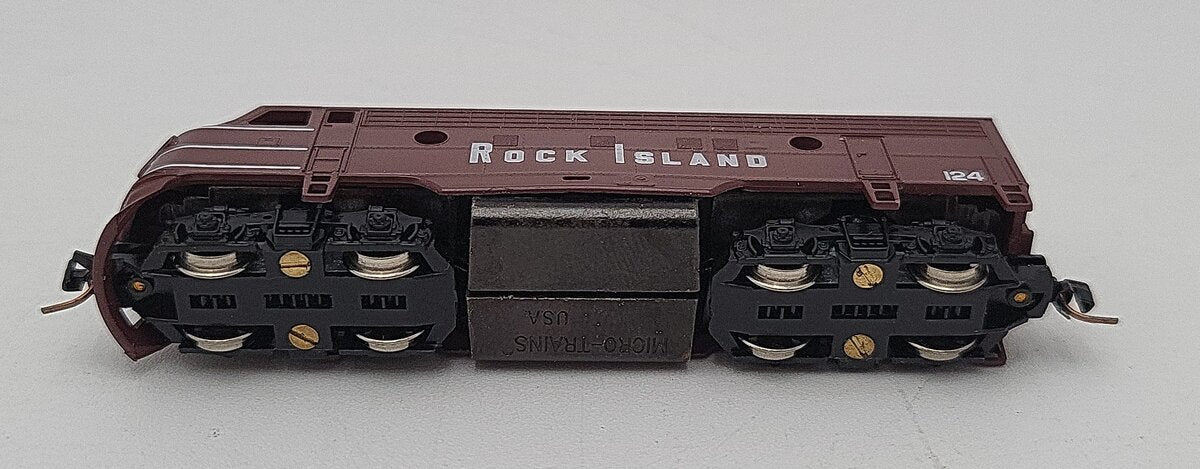 Micro-Trains 98001240 Z Rock Island EMD F-7A Unit Powered Diesel Locomotive #124 LN/Box