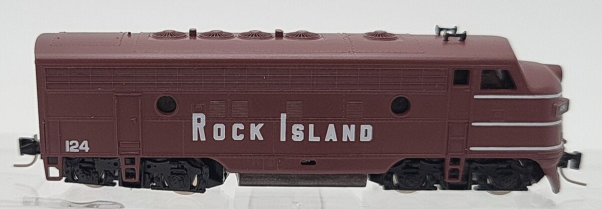 Micro-Trains 98001240 Z Rock Island EMD F-7A Unit Powered Diesel Locomotive #124 LN/Box