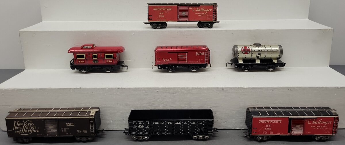 Marx O Gauge Vintage Freight Cars #553,556,90171,3200,9100,9100,44572 [7] VG