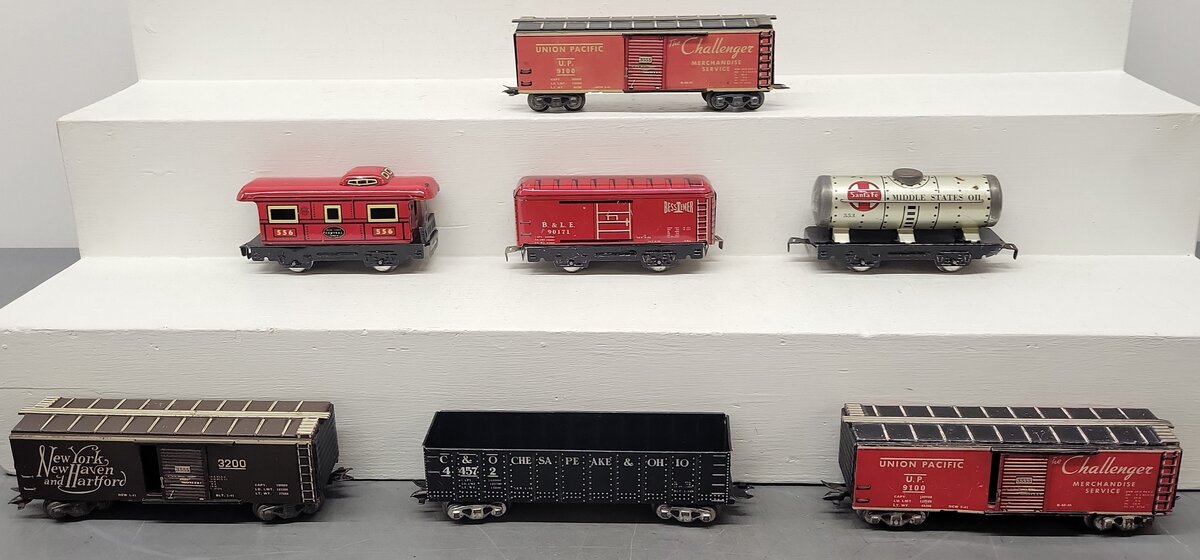Marx O Gauge Vintage Freight Cars #553,556,90171,3200,9100,9100,44572 [7] VG