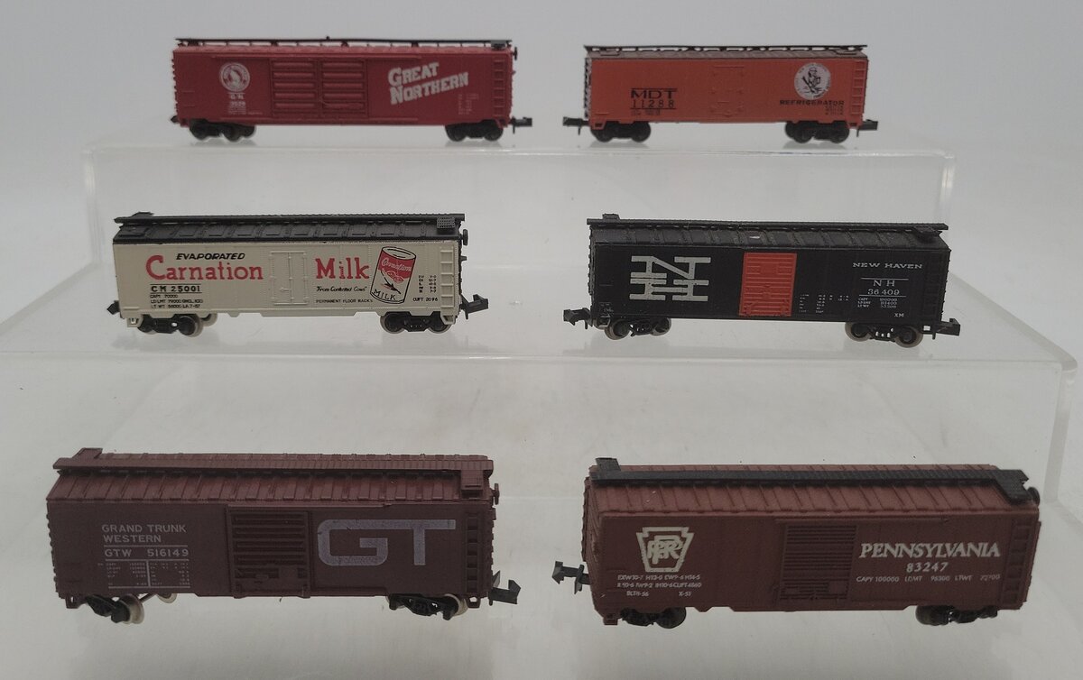 Atlas, Trix & MRC N Scale Assorted Freight Cars: #25001, #3529, #11288 [6] VG