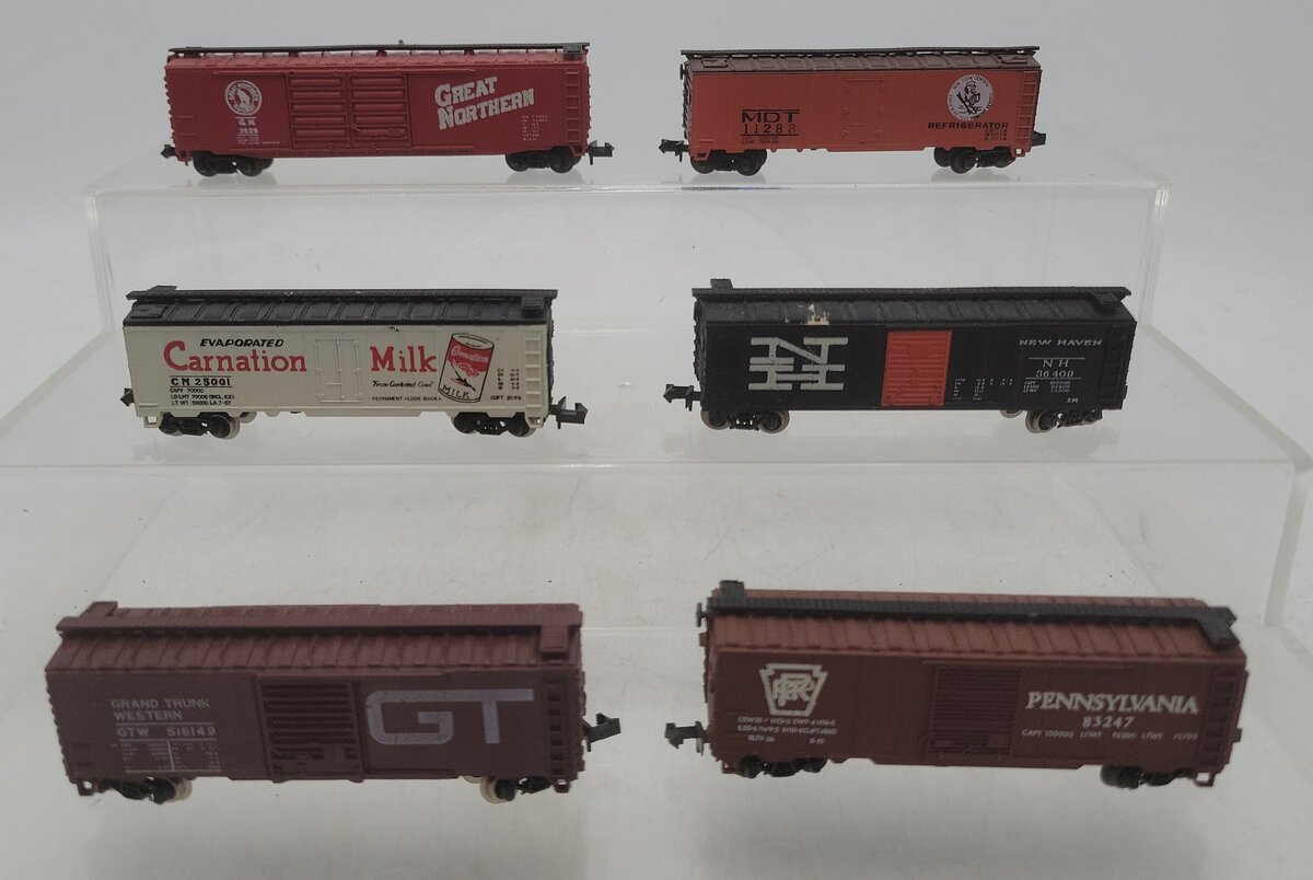 Atlas, Trix & MRC N Scale Assorted Freight Cars: #25001, #3529, #11288 [6] VG