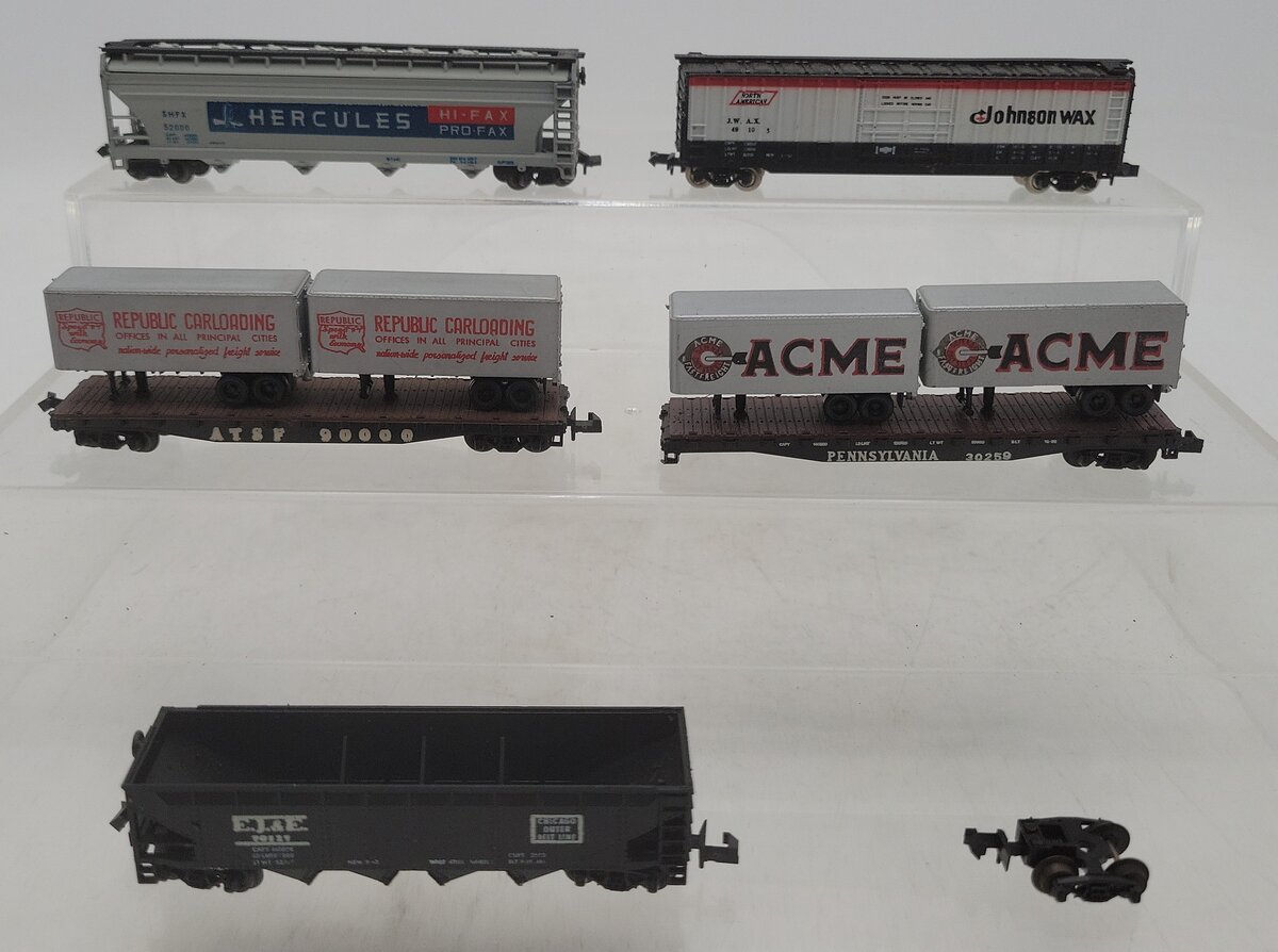 Atlas, Trix, & MRC N Scale Assorted Freight Cars: #30259, #49105, #52000 [5] VG