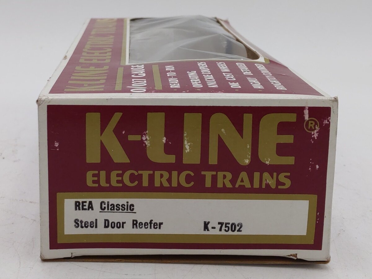 K-Line K-7502 O Gauge REA Steel Door Reefer Car LN/Box