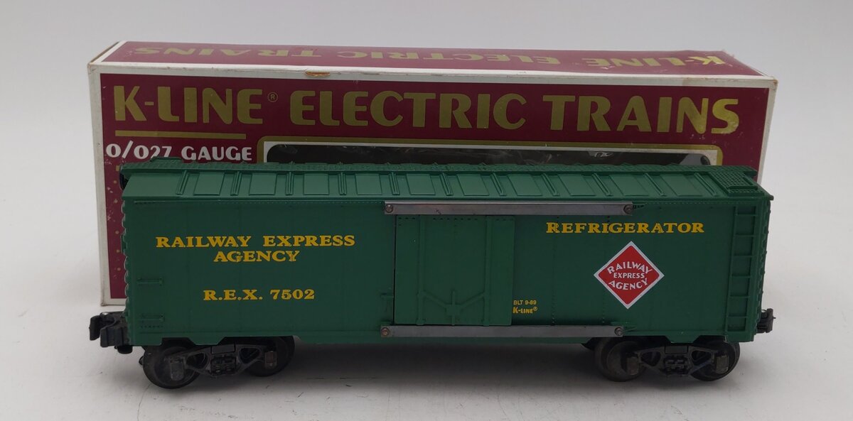 K-Line K-7502 O Gauge REA Steel Door Reefer Car LN/Box