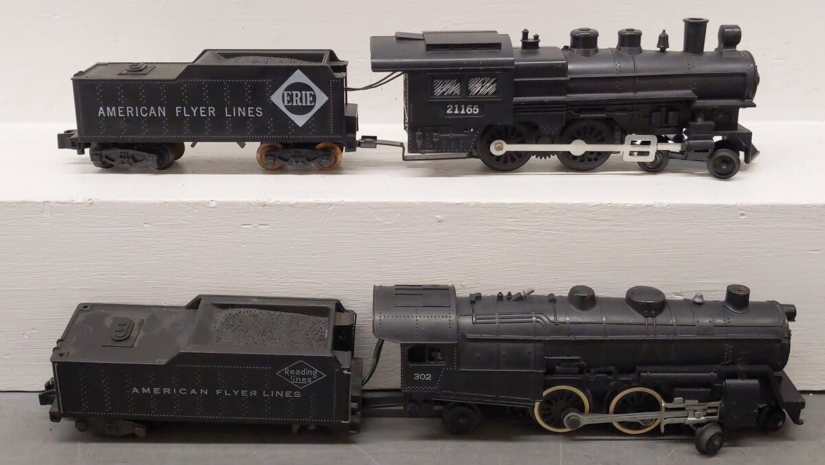 American Flyer S Gauge Vintage AFL Steam Locomotives And Tenders #21165,302 [2] VG