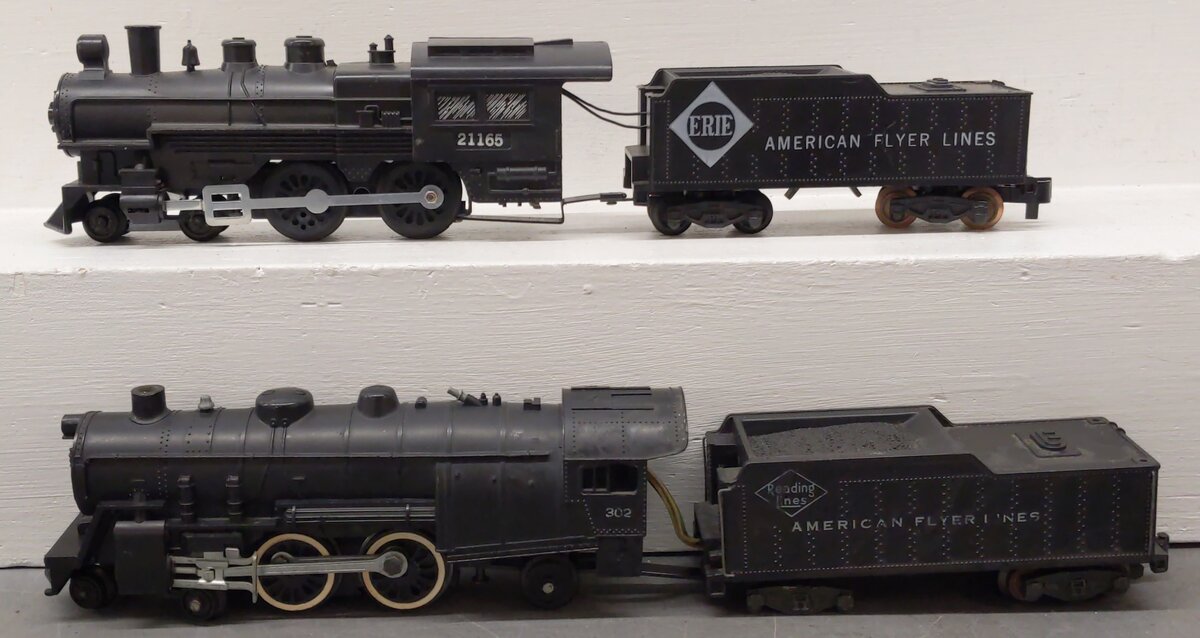 American Flyer S Gauge Vintage AFL Steam Locomotives And Tenders #21165,302 [2] VG