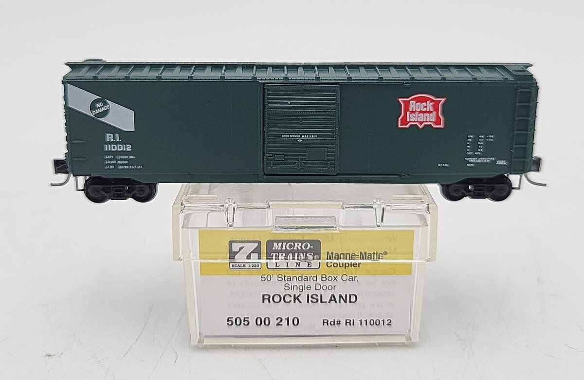 Micro-Trains 50511210 Z Rock Island 50' Single Door Standard Boxcar #110012 LN/Box