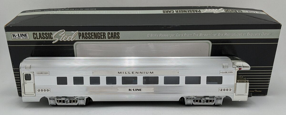 K-Line K4601 O Gauge Millennium Aluminum Passenger Car #2000/2001 EX/Box
