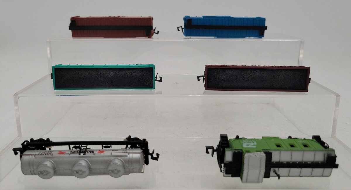 Bachmann N Scale Assorted Freight Cars: #10209, #31064, #43221, #6140 [6] EX