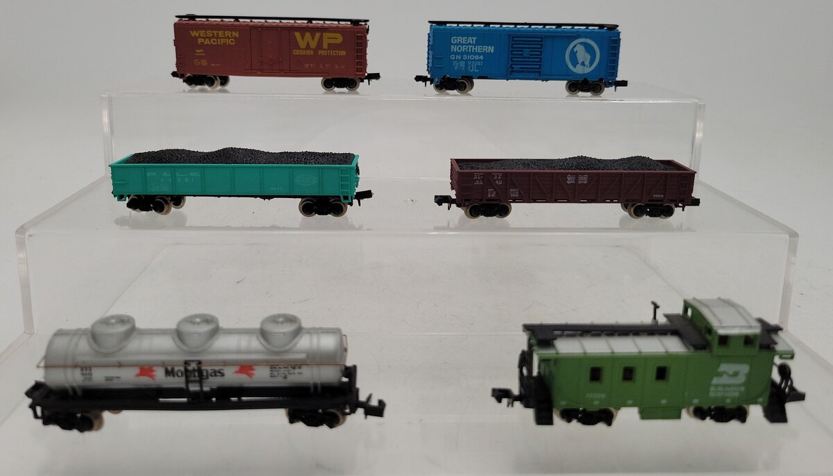 Bachmann N Scale Assorted Freight Cars: #10209, #31064, #43221, #6140 [6] EX