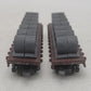 AHM 44551-J N Scale ATSF & Pennsylvania 2 Pcs. Flatcars w/Cable Reels EX/Box
