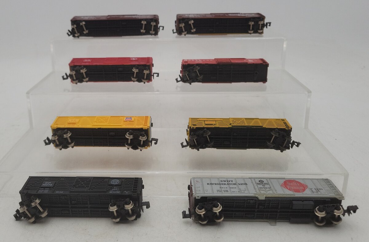 Bachmann, Trix & Atlas N Scale Assorted Boxcars: #47747, #74072, #682014 [8] EX