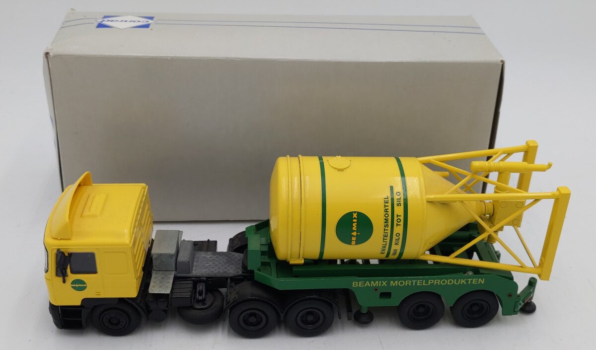 Conrad 6103 1:50 Diecast MAN Beamix Cement Silo Setting Tractor Trailer EX/Box