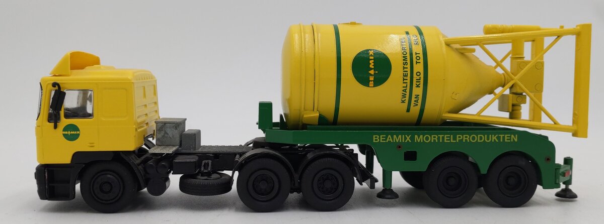 Conrad 6103 1:50 Diecast MAN Beamix Cement Silo Setting Tractor Trailer EX/Box