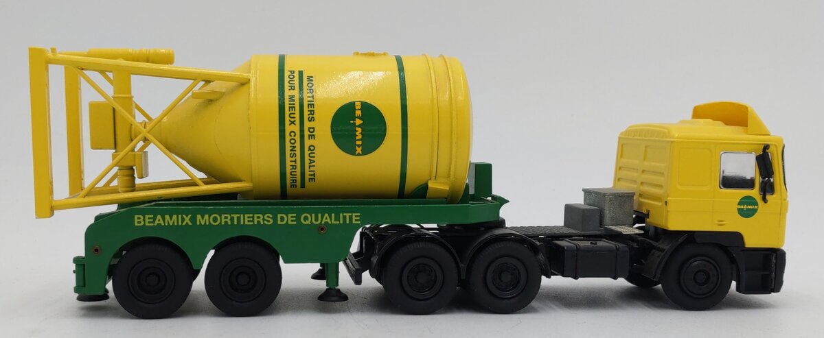Conrad 6103 1:50 Diecast MAN Beamix Cement Silo Setting Tractor Trailer EX/Box