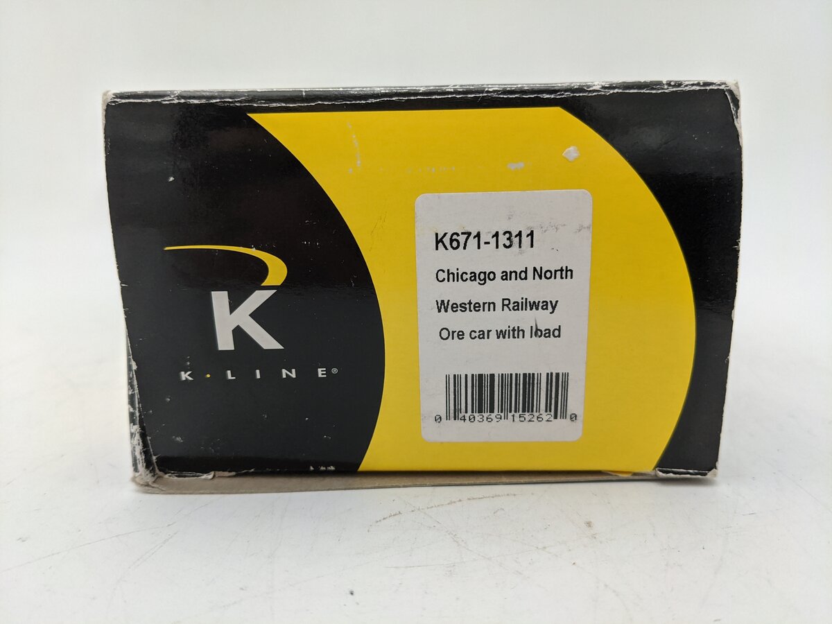 K-Line k671-1311 O Gauge Chicago & North Western Railway Ore Car with Load EX/Box