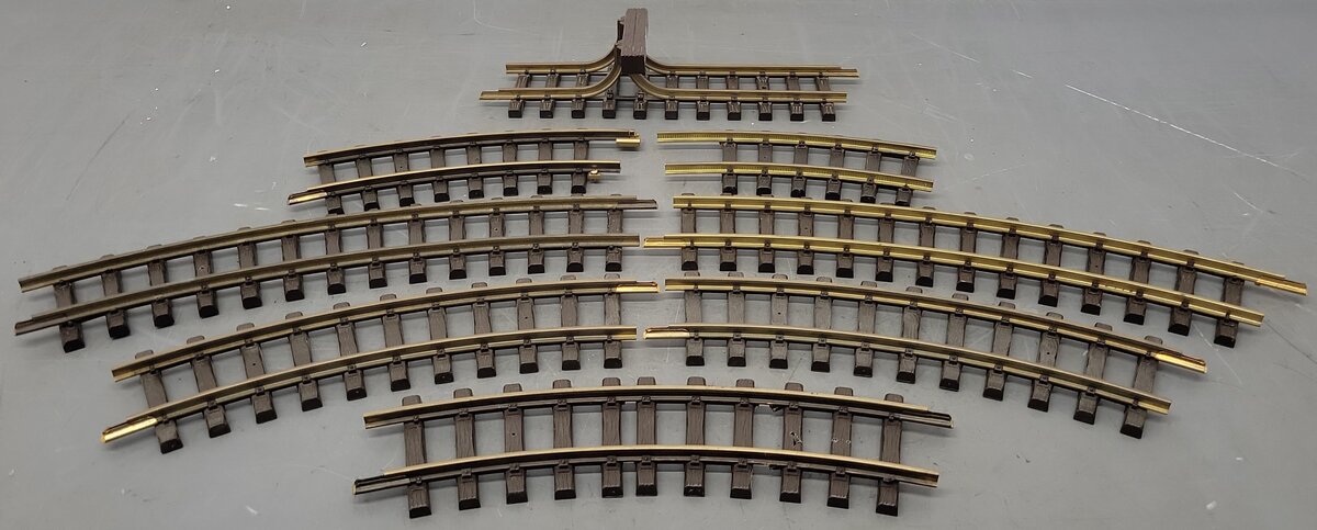 LGB G Scale Assorted Curved and Bumper Track Sections [8] VG