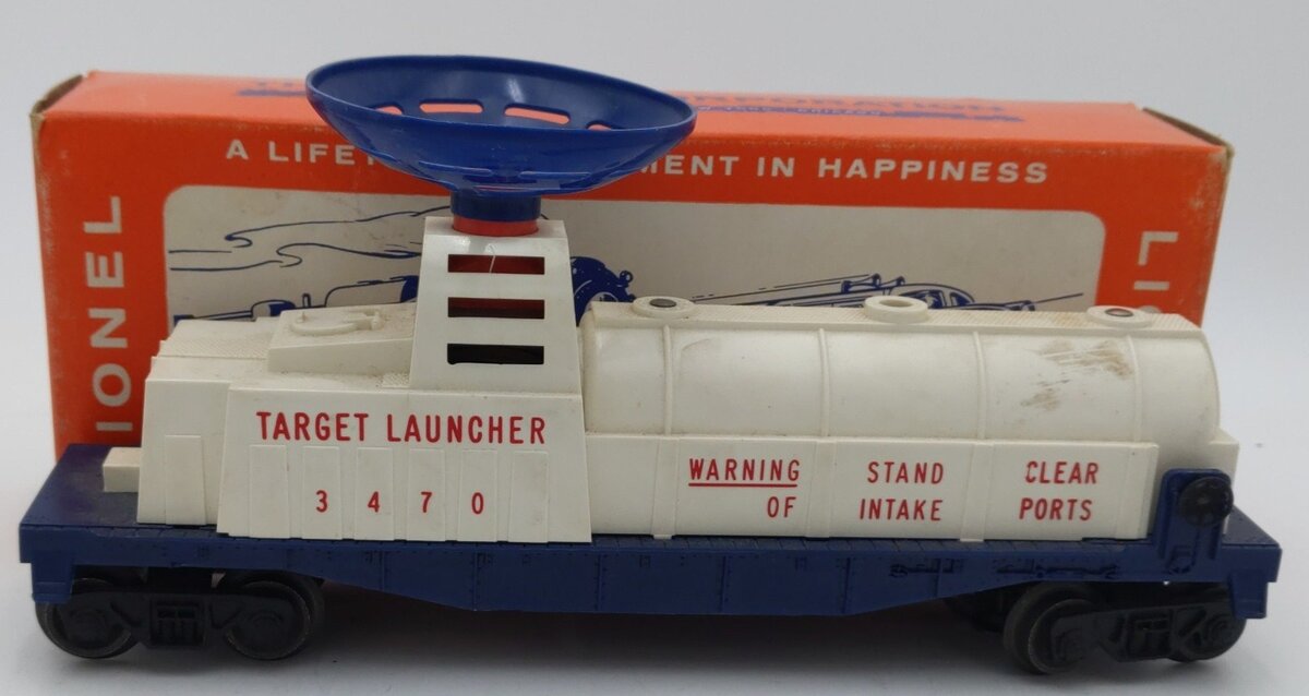 Lionel 3470 Vintage O Operating Balloon Target Launcher Car VG/Box