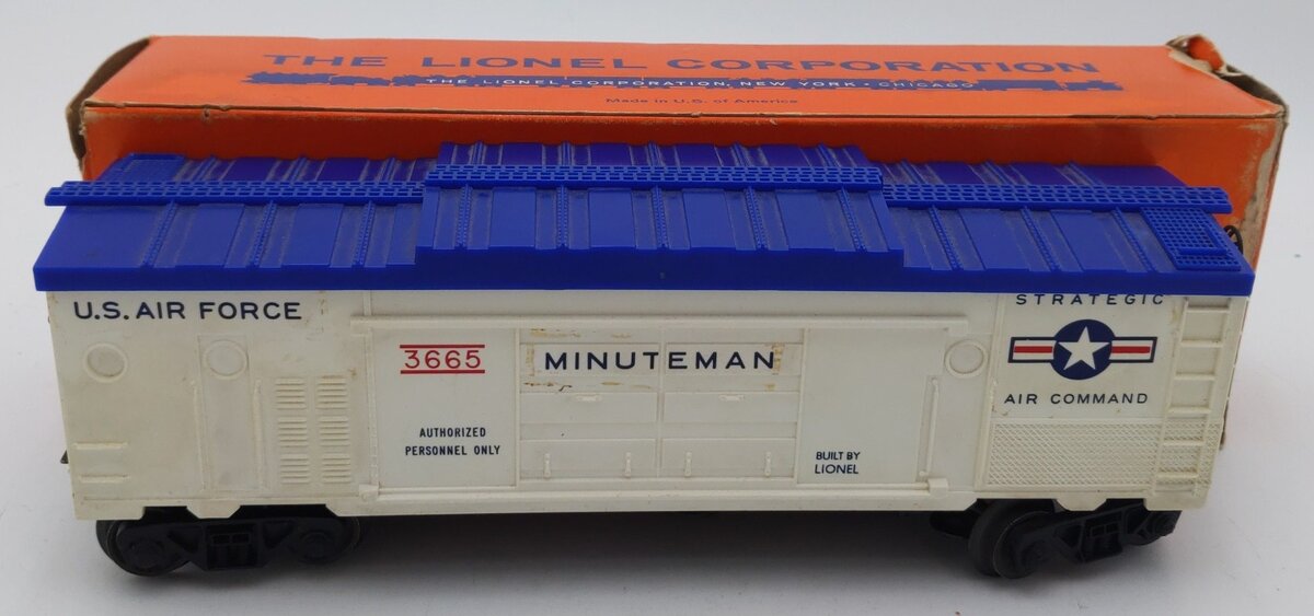 Lionel 3665 Vintage O Gauge US Air Force Minuteman Missile Launching Car VG/Box