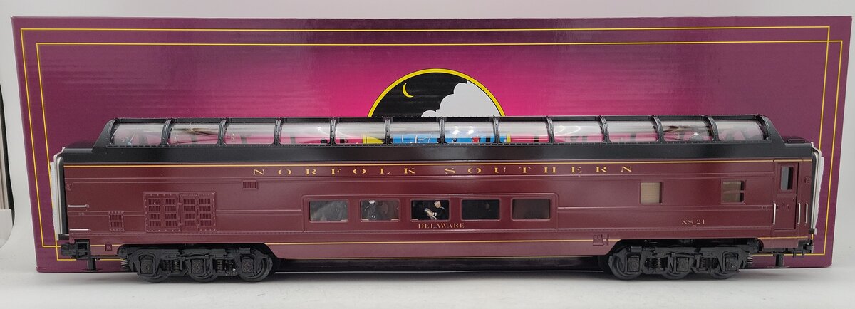 MTH 20-67265 O Norfolk Southern "Delaware" 70' ABS Vista Dome Passenger Car EX/Box