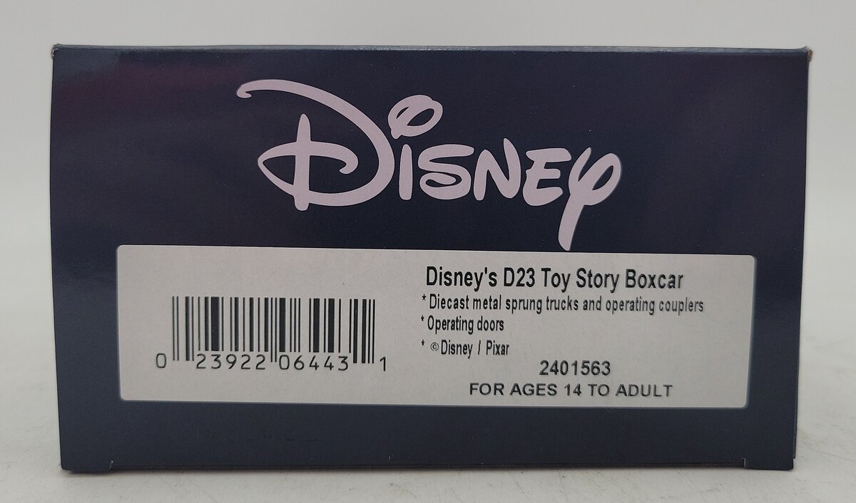Lionel 2401563 O Disney's D23 Toy Story Boxcar LN/Box