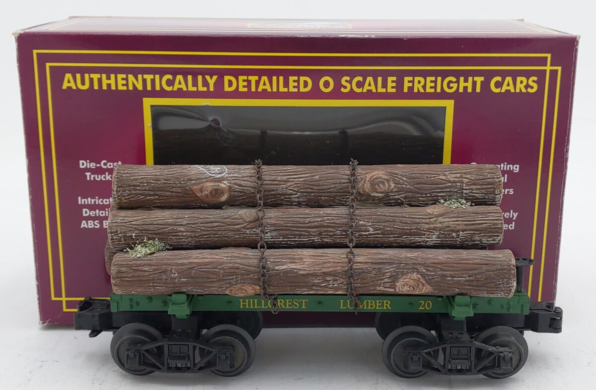 MTH 20-90669C O Hillcrest Lumber Co Skeleton Flat Car w/Load #20 EX/Box